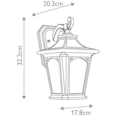 Elstead Lighting Bedford kinkiet zewnętrzny 1x60 W czarny QZ-BEDFORD2-S