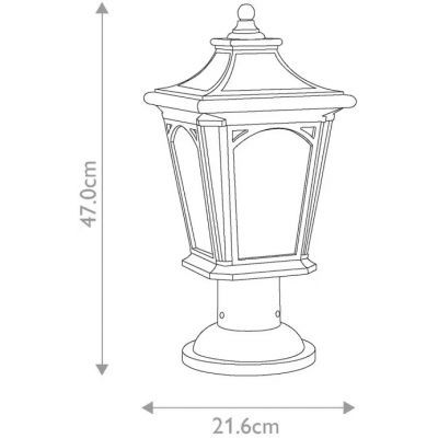 Elstead Lighting Bedford lampa stojąca zewnętrzna 1x60 W czarna QZ-BEDFORD3-M