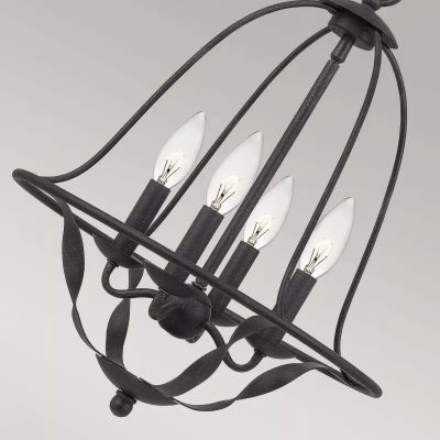Elstead Lighting Bradbury lampa wisząca 4x40 W popielaty QZ-BRADBURY-4P-GK