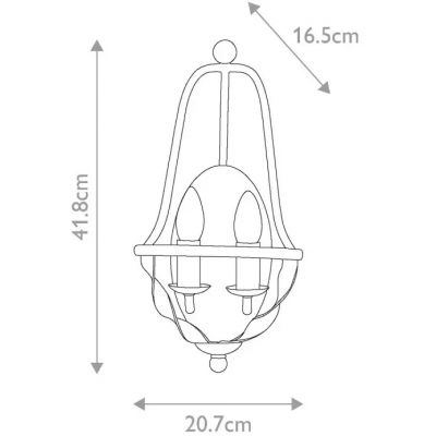 Elstead Lighting Bradbury kinkiet 2x40 W popielaty QZ-BRADBURY2-GK