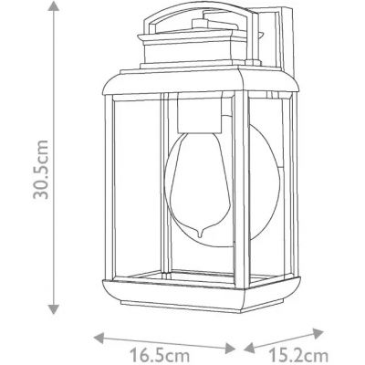 Elstead Lighting Byron kinkiet zewnętrzny 1x60 W grafitowy QZ-BYRON-S-GR