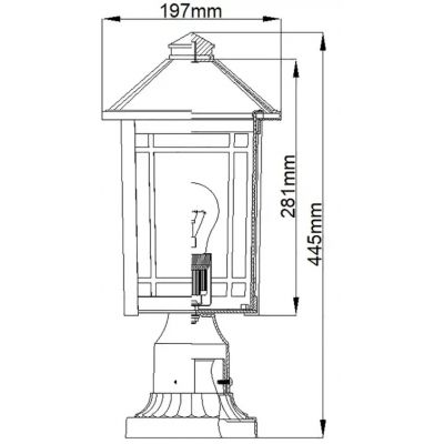 Elstead Lighting Cedar Point lampa stojąca zewnętrzna 1x60 W czarna QZ-CEDAR-POINT3-M-BK