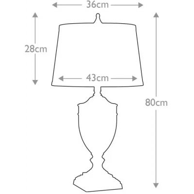 Elstead Lighting Dennison lampa stołowa 1x60 W polerowany nikiel-kremowa QZ-DENNISON-PN