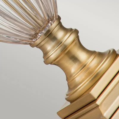 Elstead Lighting Dennison lampa stołowa 1x60 W szczotkowany mosiądz-kremowa QZ-DENNISON-BB