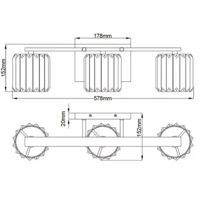 Elstead Lighting Divine kinkiet 3x3 W polerowany chrom QZ-DIVINE3-PC-BATH
