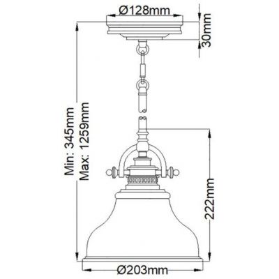 Elstead Lighting Emery lampa wisząca 1x60 W imperialne srebro QZ-EMERY-P-S-IS