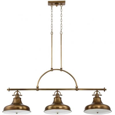 Elstead Lighting Emery lampa wisząca 3x60 W postarzany mosiądz QZ-EMERY3P-WS