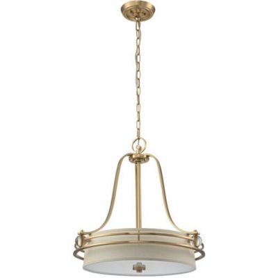 Elstead Lighting Gotham lampa wisząca 4x60 W szczotkowany mosiądz QZ-GOTHAM-P-BB