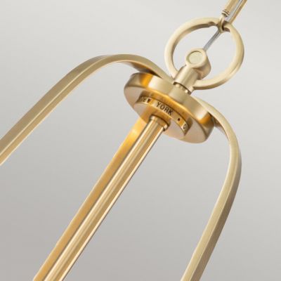 Elstead Lighting Gotham lampa wisząca 4x60 W szczotkowany mosiądz QZ-GOTHAM-P-BB