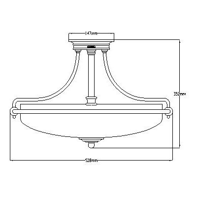 Elstead Lighting Griffin lampa podsufitowa 4x60 W antyczny nikiel QZ-GRIFFIN-SFM-AN