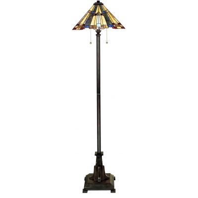 Elstead Lighting Inglenook lampa stojąca 2x60 W multikolor-ciemny brąz QZ-INGLENOOK-FL