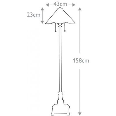 Elstead Lighting Inglenook lampa stojąca 2x60 W multikolor-ciemny brąz QZ-INGLENOOK-FL