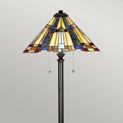 Elstead Lighting Inglenook lampa stojąca 2x60 W multikolor-ciemny brąz QZ-INGLENOOK-FL