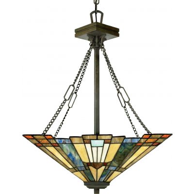 Elstead Lighting Inglenook lampa wisząca 3x60 W ciemny brąz QZ-INGLENOOK-P-B