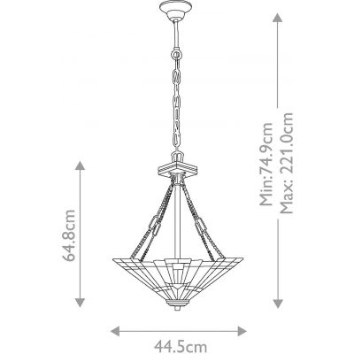 Elstead Lighting Inglenook lampa wisząca 3x60 W ciemny brąz QZ-INGLENOOK-P-B