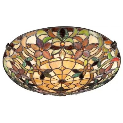 Elstead Lighting Kami lampa podsufitowa 2x60 W vintage brąz QZ-KAMI-F