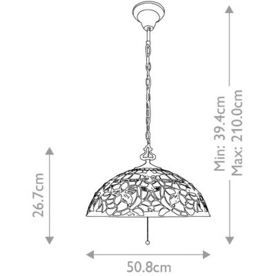 Elstead Lighting Kami lampa wisząca 3x60 W vintage brąz QZ-KAMI-P
