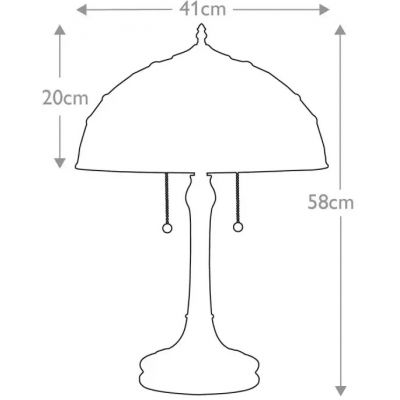 Elstead Lighting Kami lampa stołowa 2x60 W vintage brąz QZ-KAMI-TL