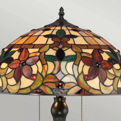 Elstead Lighting Kami lampa stołowa 2x60 W vintage brąz QZ-KAMI-TL