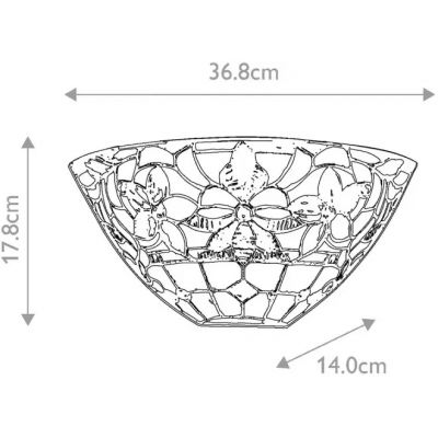 Elstead Lighting Kami kinkiet 2x60 W vintage brąz QZ-KAMI-WU