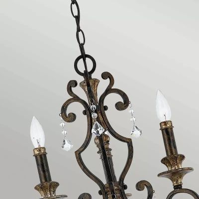 Elstead Lighting Marquette lampa wisząca 3x60 W postarzany brąz QZ-MARQUETTE3