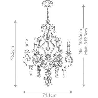 Elstead Lighting Marquette lampa wisząca 6x60 W postarzany brąz QZ-MARQUETTE6-A
