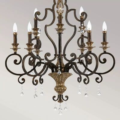 Elstead Lighting Marquette lampa wisząca 9x60 W postarzany brąz QZ-MARQUETTE9