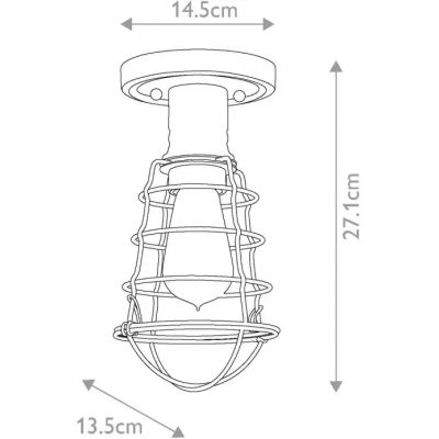 Elstead Lighting Mixon lampa podsufitowa 1x60 W szczotkowany mosiądz QZ-MIXON-SF-BB
