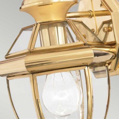 Elstead Lighting Newbury kinkiet zewnętrzny 1x60 W lakierowany polerowany mosiądz QZ-NEWBURY2-S-PB
