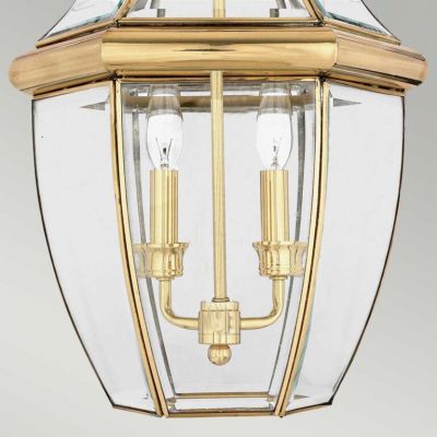 Elstead Lighting Newbury lampa wisząca 2x60 W lakierowany polerowany mosiądz QZ-NEWBURY8-L-PB