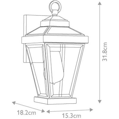 Elstead Lighting Ravine kinkiet zewnętrzny 1x60 W brązowy QZ-RAVINE2-S