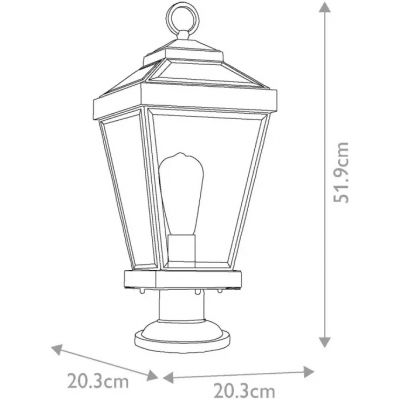 Elstead Lighting Ravine lampa stojąca zewnętrzna 1x60 W brązowa QZ-RAVINE3-M