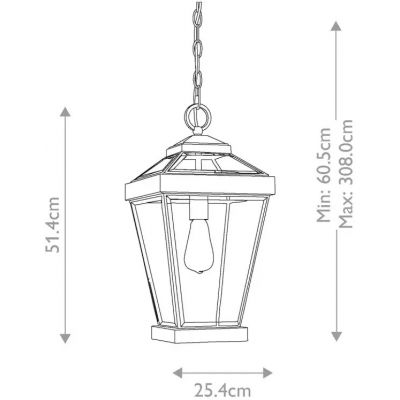 Elstead Lighting Ravine lampa wisząca 1x60 W brązowa QZ-RAVINE8-L