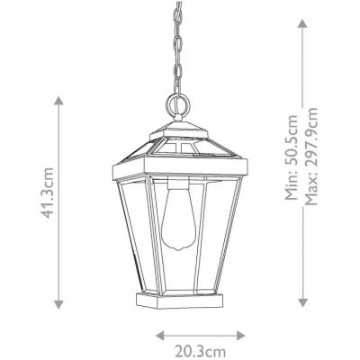 Elstead Lighting Ravine lampa wisząca 1x60 W brązowa QZ-RAVINE8-M