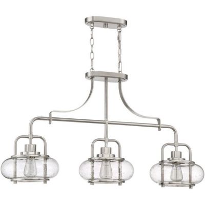 Elstead Lighting Trilogy lampa wisząca 3x60 W szczotkowany nikiel QZ-TRILOGY-ISLE-BN