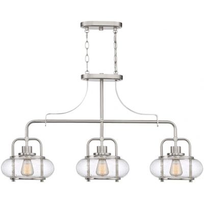 Elstead Lighting Trilogy lampa wisząca 3x60 W szczotkowany nikiel QZ-TRILOGY-ISLE-BN
