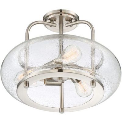 Elstead Lighting Trilogy lampa podsufitowa 3x60 W szczotkowany  nikiel QZ-TRILOGY-SFM-BN
