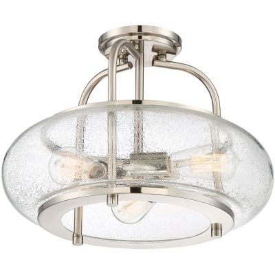 Elstead Lighting Trilogy lampa podsufitowa 3x60 W szczotkowany  nikiel QZ-TRILOGY-SFM-BN