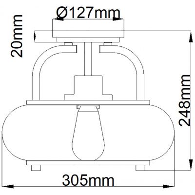 Elstead Lighting Trilogy lampa podsufitowa 1x60 W szczotkowany nikiel QZ-TRILOGY-SFS-BN