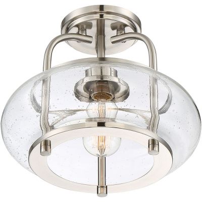 Elstead Lighting Trilogy lampa podsufitowa 1x60 W szczotkowany nikiel QZ-TRILOGY-SFS-BN