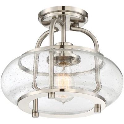 Elstead Lighting Trilogy lampa podsufitowa 1x60 W szczotkowany nikiel QZ-TRILOGY-SFS-BN