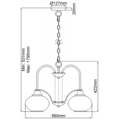 Elstead Lighting Trilogy lampa wisząca 3x60 W szczotkowany nikiel QZ-TRILOGY3-BN