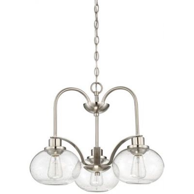 Elstead Lighting Trilogy lampa wisząca 3x60 W szczotkowany nikiel QZ-TRILOGY3-BN