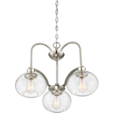 Elstead Lighting Trilogy lampa wisząca 3x60 W szczotkowany nikiel QZ-TRILOGY3-BN
