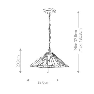Elstead Lighting Alderley lampa wisząca 1x60 W brązowa TF-ALDERLEY-P