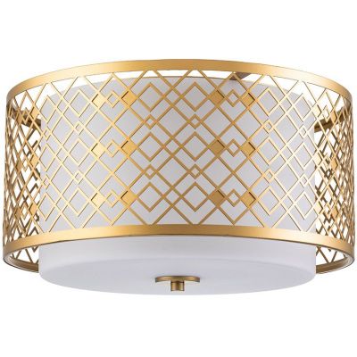 Elstead Lighting Ziggy plafon 2x60 W lakierowane złoto ZIGGY-F-M-LG