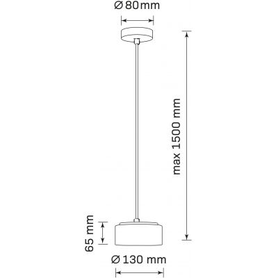 Goldlux Ofelia lampa wisząca 1x10 W amber-czarna 331274