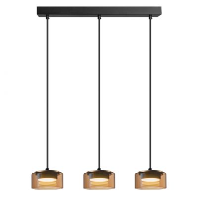 Goldlux Ofelia lampa wisząca 3x10 W amber-czarna 331298