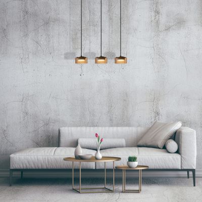 Goldlux Ofelia lampa wisząca 3x10 W amber-czarna 331298