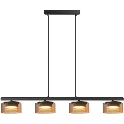 Goldlux Ofelia lampa wisząca 4x10 W amber-czarna 331311